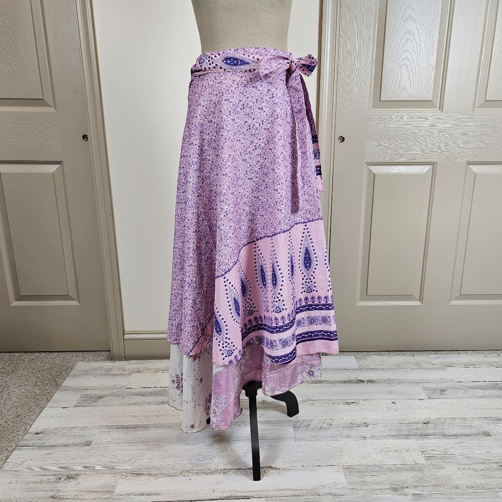 Silk Sari Wrap Skirt